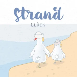 Dekomagnet Strand Glück