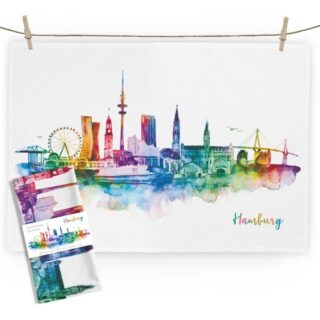 Geschirrtuch Hamburg Rainbow