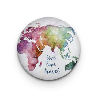 Dekomagnet World Map rainbow