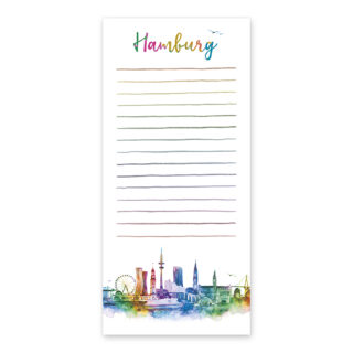 Notizblock Hamburg rainbow