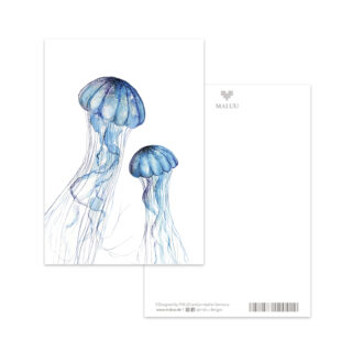 Postkarte Jellyfish Duo