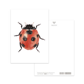 Postkarte Lucky Bug
