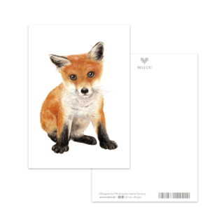 Postkarte Red Fox