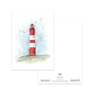 Postkarte Red Lighthouse