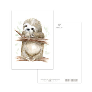 Postkarte Sloth