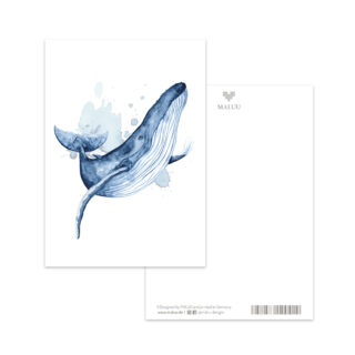 Postkarte Whale Jump