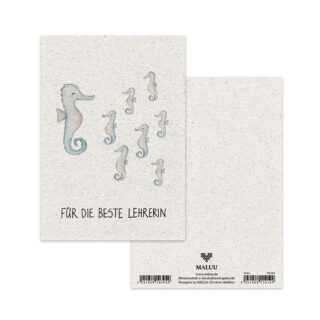 Postkarte Beste Lehrerin