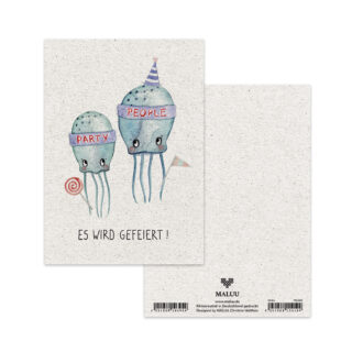 Postkarte Es wird gefeiert