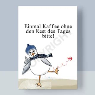 Postkarte HEIMARTLIEBE Einmal Kaffee bitte