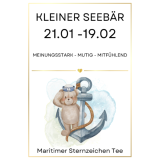 MARITIMER STERNZEICHEN TEE KLEINER SEEBÄR 21.01 -19.02