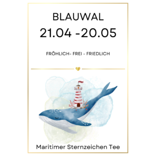 MARITIMER STERNZEICHEN TEE BLAUWAL 21.04 -20.05