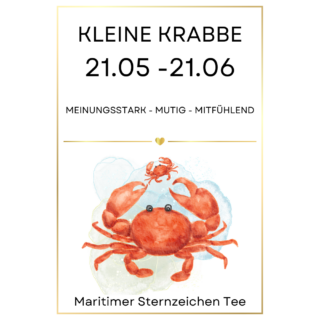 MARITIMER STERNZEICHEN TEE KLEINE KRABBE 21.05 -21.06