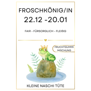 KLEINE NASCHI TÜTE FRUCHTGUMMI STERNZEICHEN FROSCHKÖNIG/IN