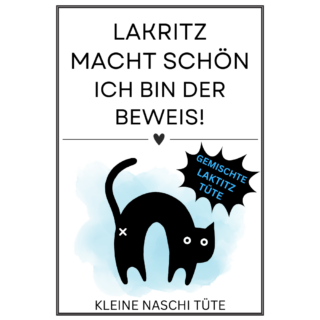 KLEINE NASCHI TÜTE LAKRITZ LAKTRIKZ MACHT SCHÖN