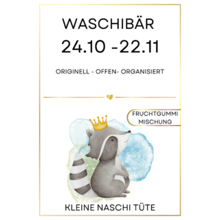 KLEINE NASCHI TÜTE FRUCHTGUMMI STERNZEICHEN WASCHIBÄR