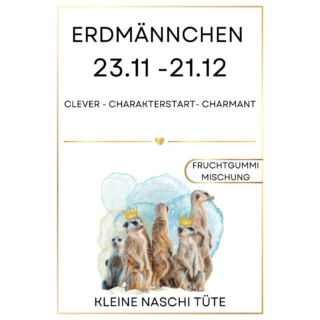 KLEINE NASCHI TÜTE FRUCHTGUMMI STERNZEICHEN ERDMÄNNCHEN
