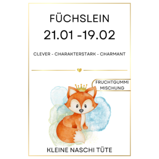 KLEINE NASCHI TÜTE FRUCHTGUMMI STERNZEICHEN FÜCHSLEIN