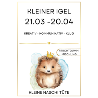 KLEINE NASCHI TÜTE FRUCHTGUMMI STERNZEICHEN KLEINER IGEL