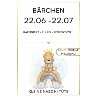 KLEINE NASCHI TÜTE FRUCHTGUMMI STERNZEICHEN BÄRCHEN
