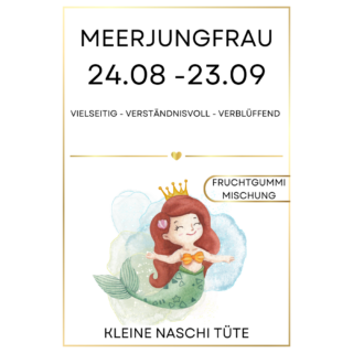 KLEINE NASCHI TÜTE FRUCHTGUMMI STERNZEICHEN MEERJUNGFRAU