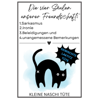 KLEINE NASCHI TÜTE LAKRITZ DIE VIER SÄULEN DER FREUNDSCHAFT