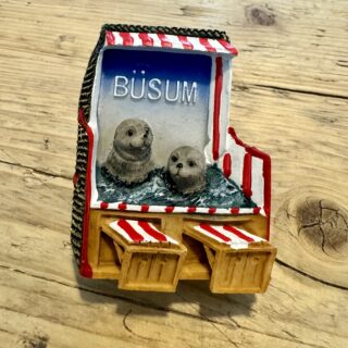 Magnet Büsum Strandkorb 3D ROT