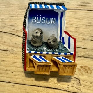 Magnet Büsum Strandkorb 3D BLAU