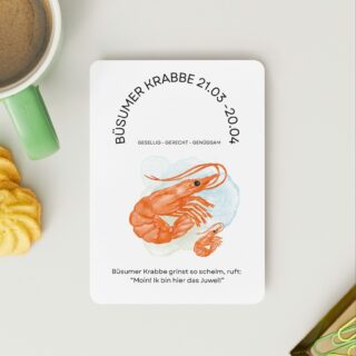 Sternzeichen Postkarte BÜSUMER KRABBE „Widder“ (21.03 – 20.04)