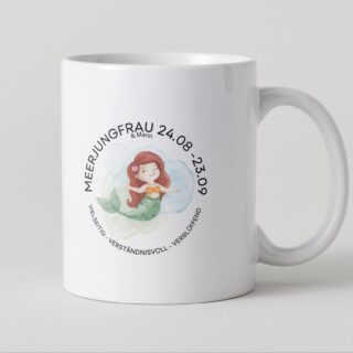Sternzeichen-Becher MEERJUNGFRAU „Jungfrau“ (24.08 – 23.09)