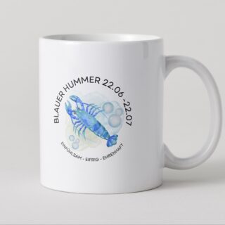 Sternzeichen-Becher BLAUER HUMMER „Krebs“ (22.06 – 22.07)