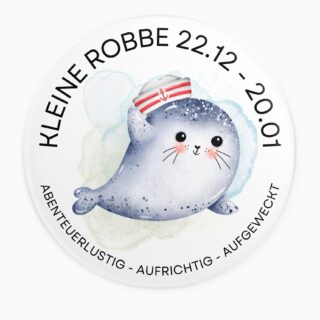 Sternzeichen Magnet KLEINE ROBBE „Steinbock“ (22.12 – 20.01)