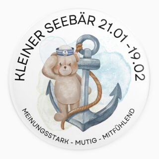 Sternzeichen Magnet KLEINER SEEBÄR „Wassermann“ (21.01 – 19.02)
