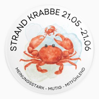 Sternzeichen Magnet STRAND KRABBE „Zwillinge“ (21.05 – 21.06)