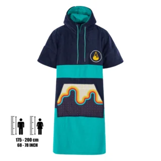 PONCHO BLUEBOW, BAUMWOLLE VELOURS