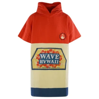 TRAVEL PONCHO WAILUA, BAUMWOLLE WAFFLE PEQUEE
