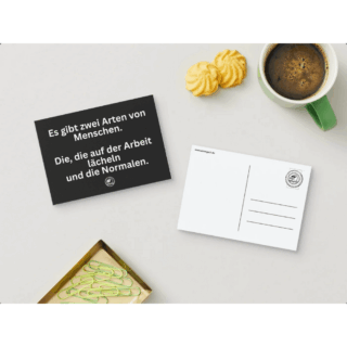 BLACK HUMOR POSTKARTE Es gibt zwei Arten von Menschen.