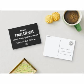 BLACK HUMOR POSTKARTE Meine Problemzone