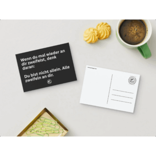 BLACK HUMOR POSTKARTE Wenn du mal wieder an dir zweifelst