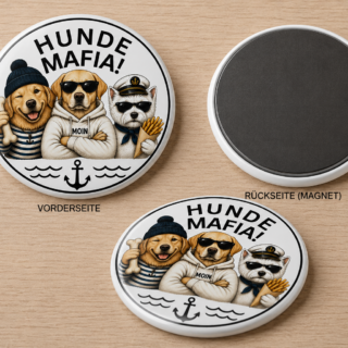 Kühlschrankmagnet „Hunde Mafia!“