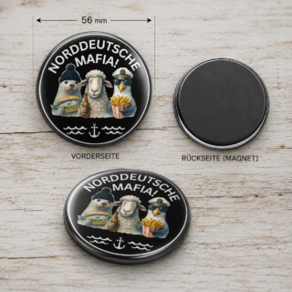 Kühlschrankmagnet „Norddeutsche Mafia“ – 56 mm